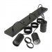 Calex Fitting met snoer en plafondplaat rechthoekig 10x70cm Milford Zwart 3xE27