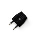 Stekker 2-pole zonder aarde Europlug 10A Zwart