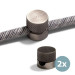 Kabelgeleider Wand Metaal Geborsteld Titanium - Set van 2