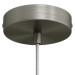 Plafondkap Geborsteld Titanium 1 Snoer met metalen trekontlaster