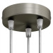 Plafondkap Geborsteld Titanium 3 uitgangen