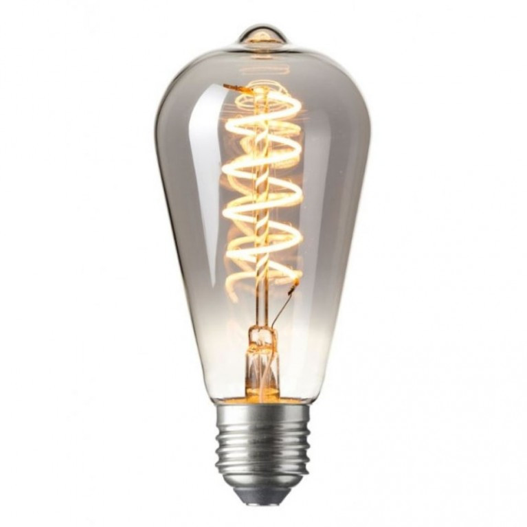 Idioot teleurstellen helaas Calex LED Filamentlamp Edison Curl Titanium Ø64mm E27 4W