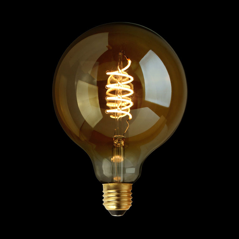 Onbevreesd in verlegenheid gebracht Trunk bibliotheek Calex LED Filamentlamp Globe XL Curl Gold Ø125mm E27 3.8W
