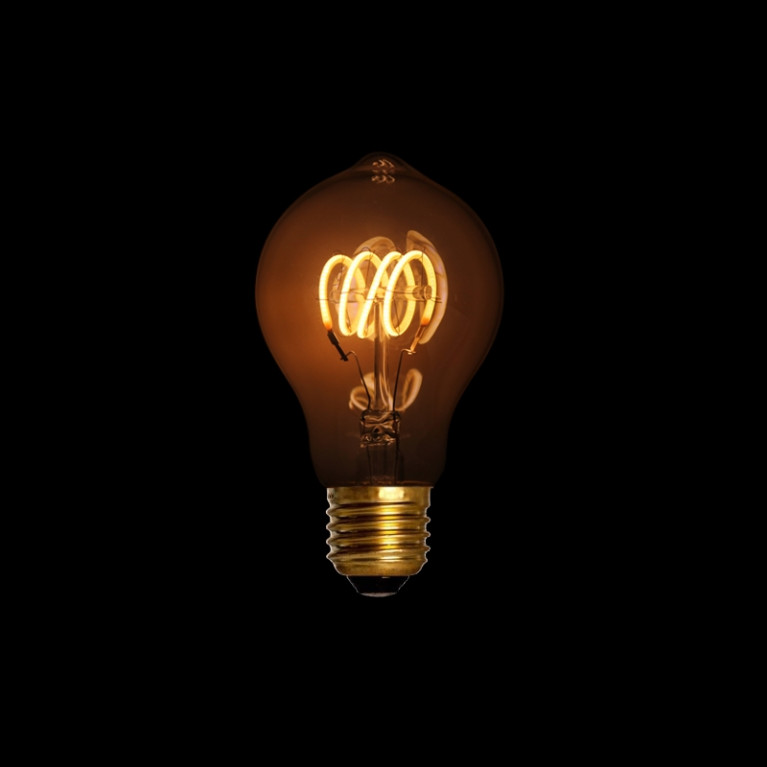 Calex LED Filamentlamp Curl Gold Ø60mm 3.8W