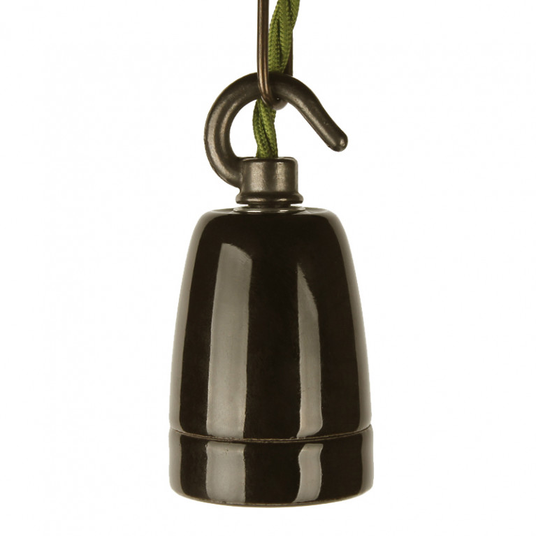 Fitting Keramiek Zwart Hook Industrial E27 overview