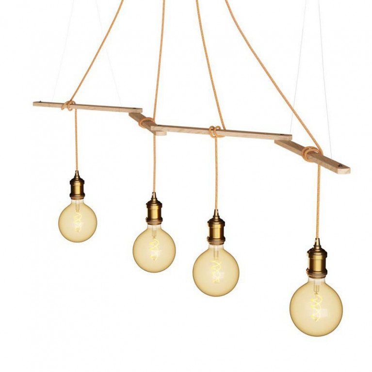 Zig Zag Frame voor Hanglamp Hout