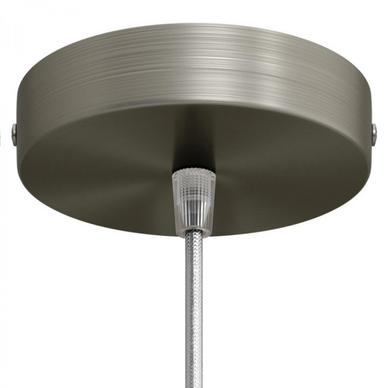 Plafondkap Geborsteld Titanium 1 uitgang