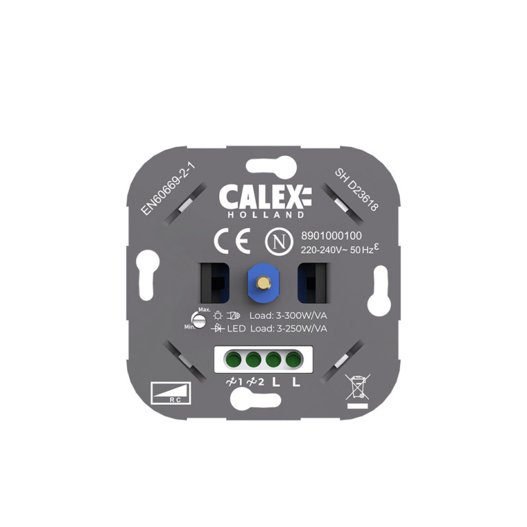 Stekkerdimmer LED 3-70 Watt en Kooldraadlampen 3-150 Watt
