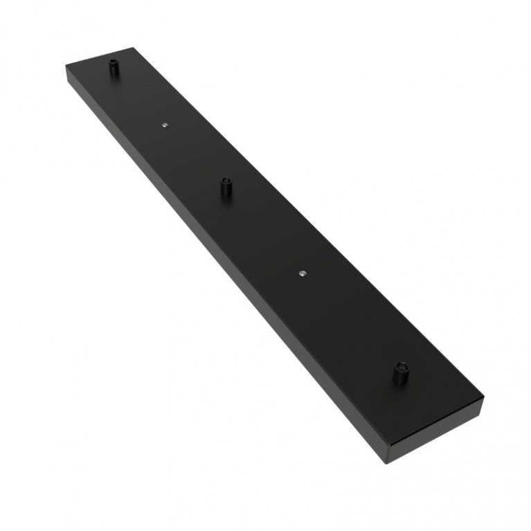 Calex Plafondplaat Mat Zwart 3 snoeren 70x10 cm