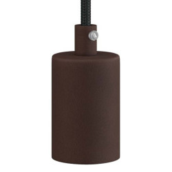 Fitting Roest E27 met metalen trekontlaster