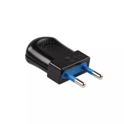 Stekker 2-pole zonder aarde Europlug 10A Zwart