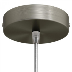 Plafondkap Geborsteld Titanium 1 uitgang