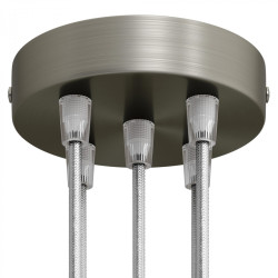 Plafondkap Geborsteld Titanium 5 uitgangen