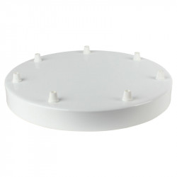 Plafondkap XXL Rond Ø30 cm Wit 7 snoeren