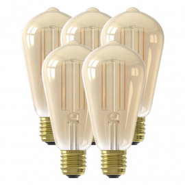 Voordeelbundel Calex Smart LED Lamp Edison Gold E27 7W 806lm