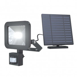 Calex Outdoor Wandlamp Bewegingssensor IP44 met losse Zonnepaneel - Product AAN
