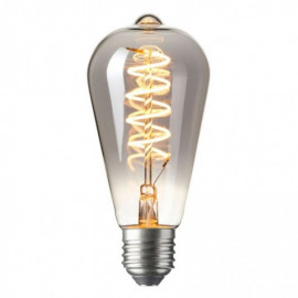 Calex LED Filamentlamp Edison Curl Titanium Ø64mm E27 4W