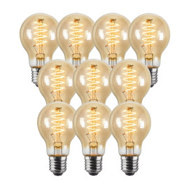 Bundel van 10 Vintlux Filament LED Lamp Karu Pear Gold Dimbaar Ø60mm E27 4W