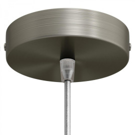 Plafondkap Geborsteld Titanium 1 uitgang