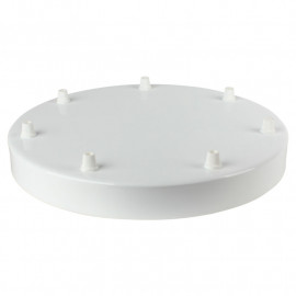 Plafondkap XXL Rond Ø30 cm Wit 7 snoeren
