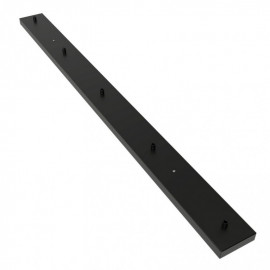 Calex Plafondplaat Mat Zwart 5 snoeren 130x10 cm