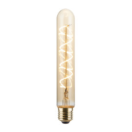 Vintlux E27 dimbare LED filamentlamp 4W T30 265lm 2200K - Karu Tube 185 mm Gold