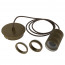 Calex Fitting met snoer en plafondkap Milford Brons E27