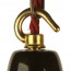 Fitting Keramiek Zwart Hook Messing E27 detail haak