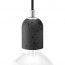Fitting Beton Donkergrijs E27 - met lamp