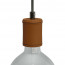 Fitting Leer Bruin E27 - met lamp