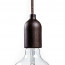 Fitting Elegant Hout Donker E27 met Lamp