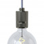 Fitting Aluminium Grijs E27 - met lamp