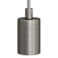 Fitting Geborsteld Titanium E27 met metalen trekontlaster