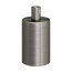 Fitting Geborsteld Titanium E27 met metalen trekontlaster