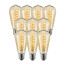 Bundel van 10 Vintlux Filament LED Lamp Karu Edison Gold Dimbaar Ø64mm E27 4W