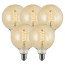 Bundel van 5 Vintlux Filament LED Lamp Karu Globe XL Gold Dimbaar Ø125mm E27 4W