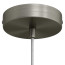 Plafondkap Geborsteld Titanium 1 Snoer met metalen trekontlaster