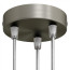 Plafondkap Geborsteld Titanium 3 uitgangen