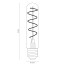 Vintlux E27 dimbare LED filamentlamp 4W T30 265lm 2200K - Karu Tube 130 mm Gold - lijntekening