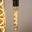 Vintlux E27 dimbare LED filamentlamp 4W T30 265lm 2200K - Karu Tube 185 mm Gold - sfeerbeeld