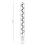 Vintlux E27 dimbare LED filamentlamp 4W T30 265lm 2200K - Karu Tube 300 mm Gold - lijntekening
