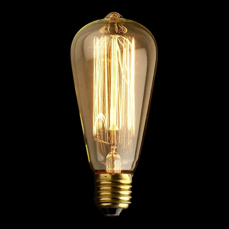 Wijzer het is mooi Vaardigheid Kooldraadlamp Edison Ø64mm E27 40W