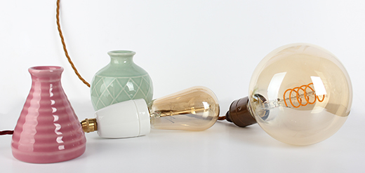 Kooldraadlamp met strijkijzersnoer Kooldraadlamp met strijkijzersnoer