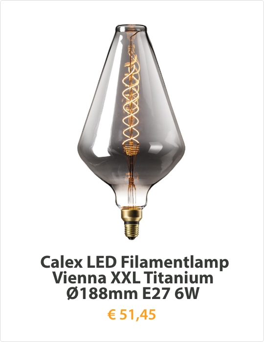 LED filementlamp Vienna XXL Titanium